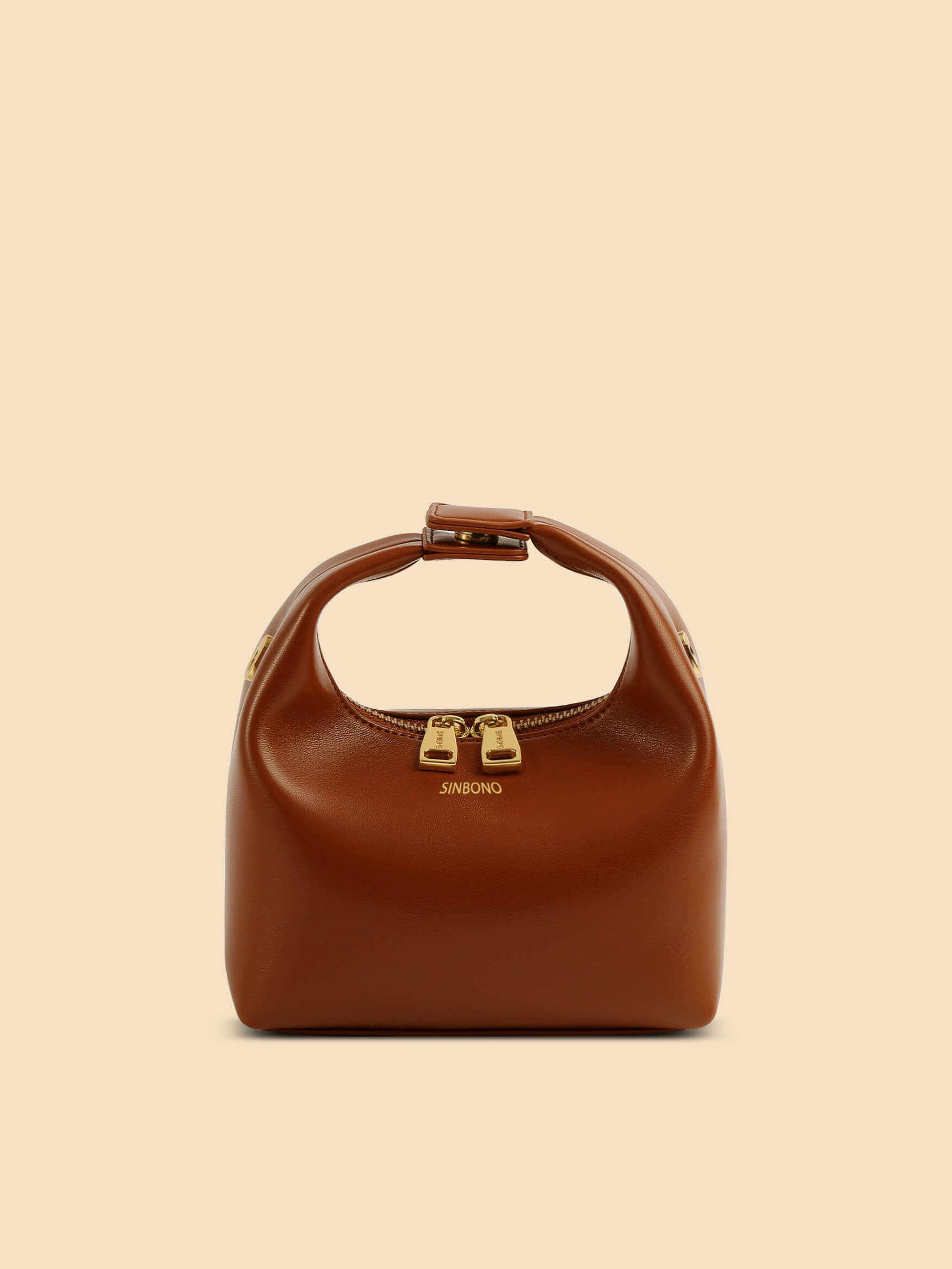 SINBONO Vienna Brown Leather Handbags -Vegan Leather Women Bag