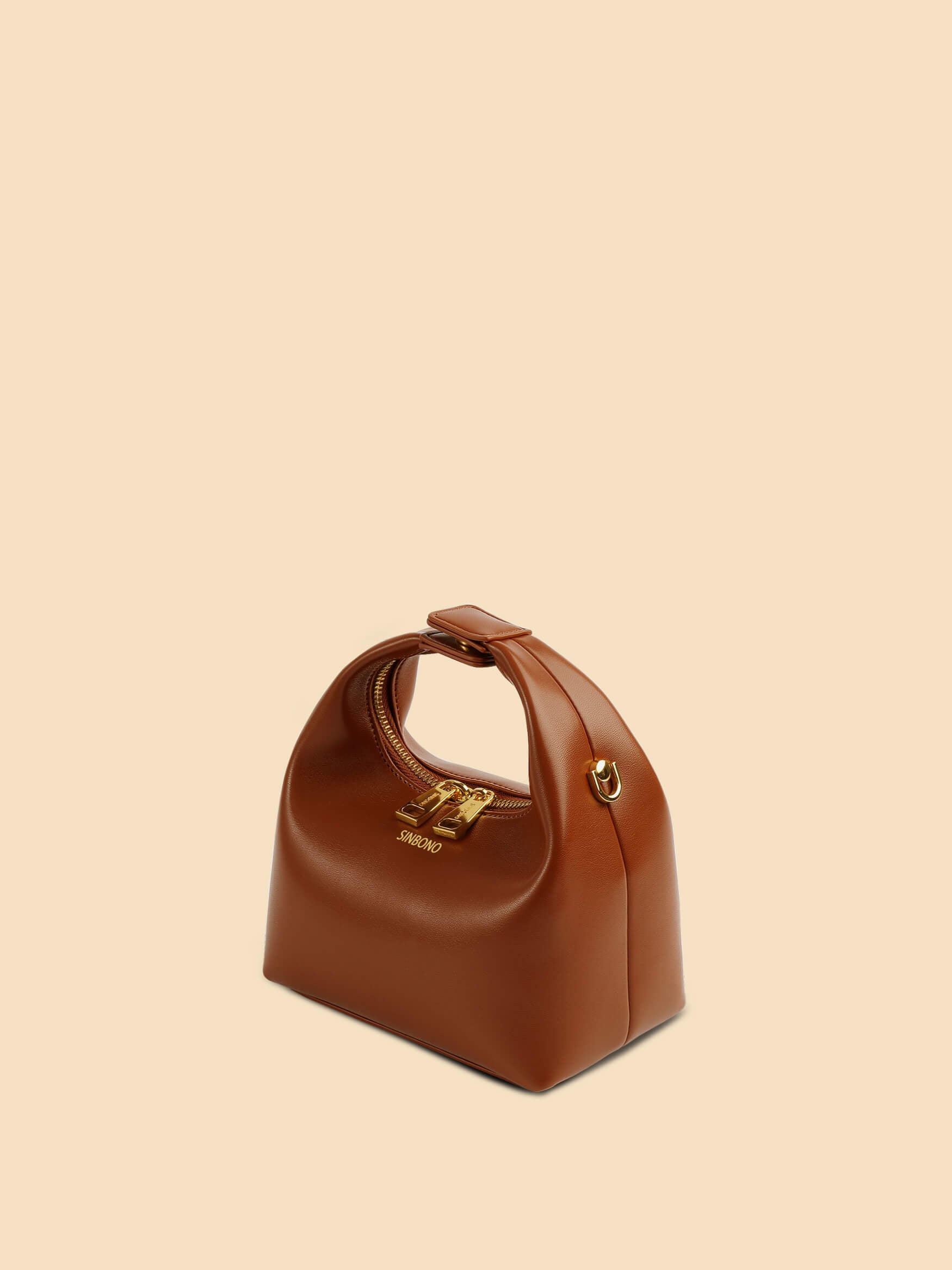 SINBONO Vienna Brown Leather Handbags -Vegan Leather Women Bag
