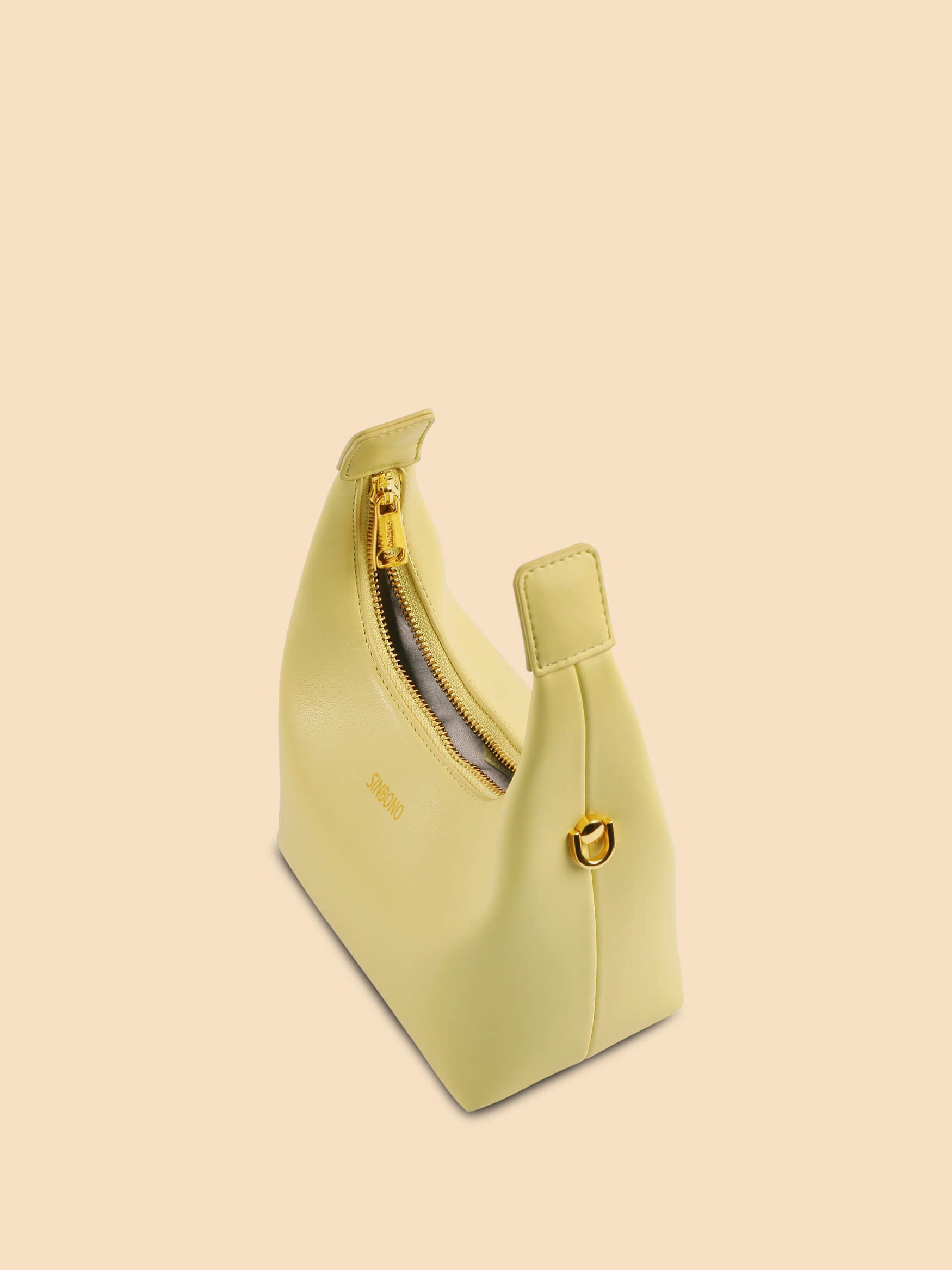 SINBONO Vienna Light Yellow Leather Handbags -Vegan Leather Women Bag