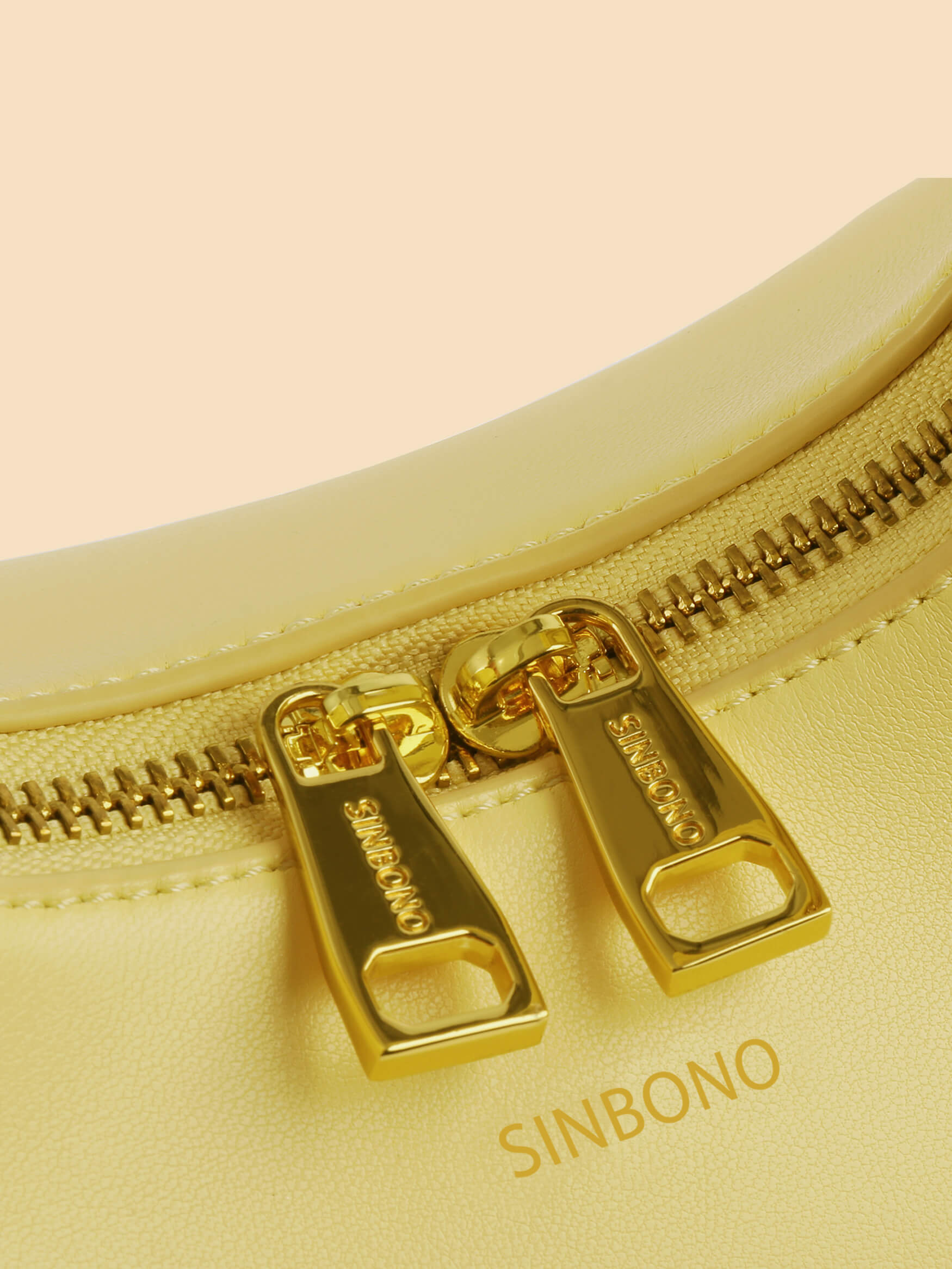 SINBONO Vienna Light Yellow Leather Handbags -Vegan Leather Women Bag