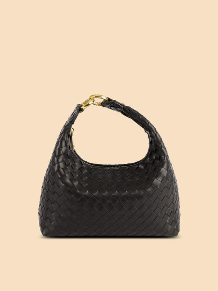 SINBONO Black Braided Shoulder Satchel Crossbody Women's Handbags