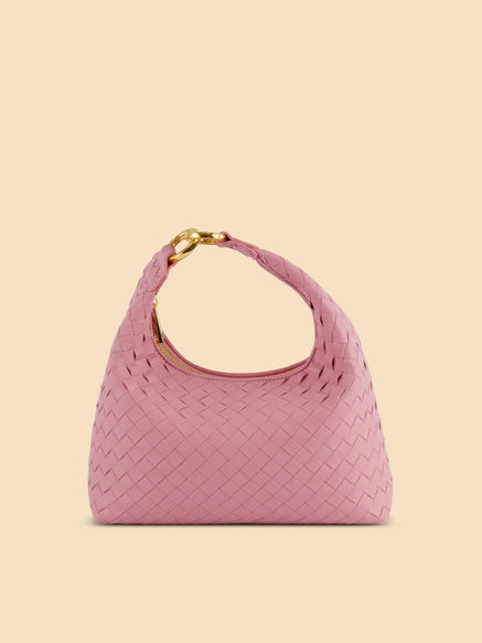 SINBONO  Pink Braided Shoulder Satchel Crossbody Women's Handbags