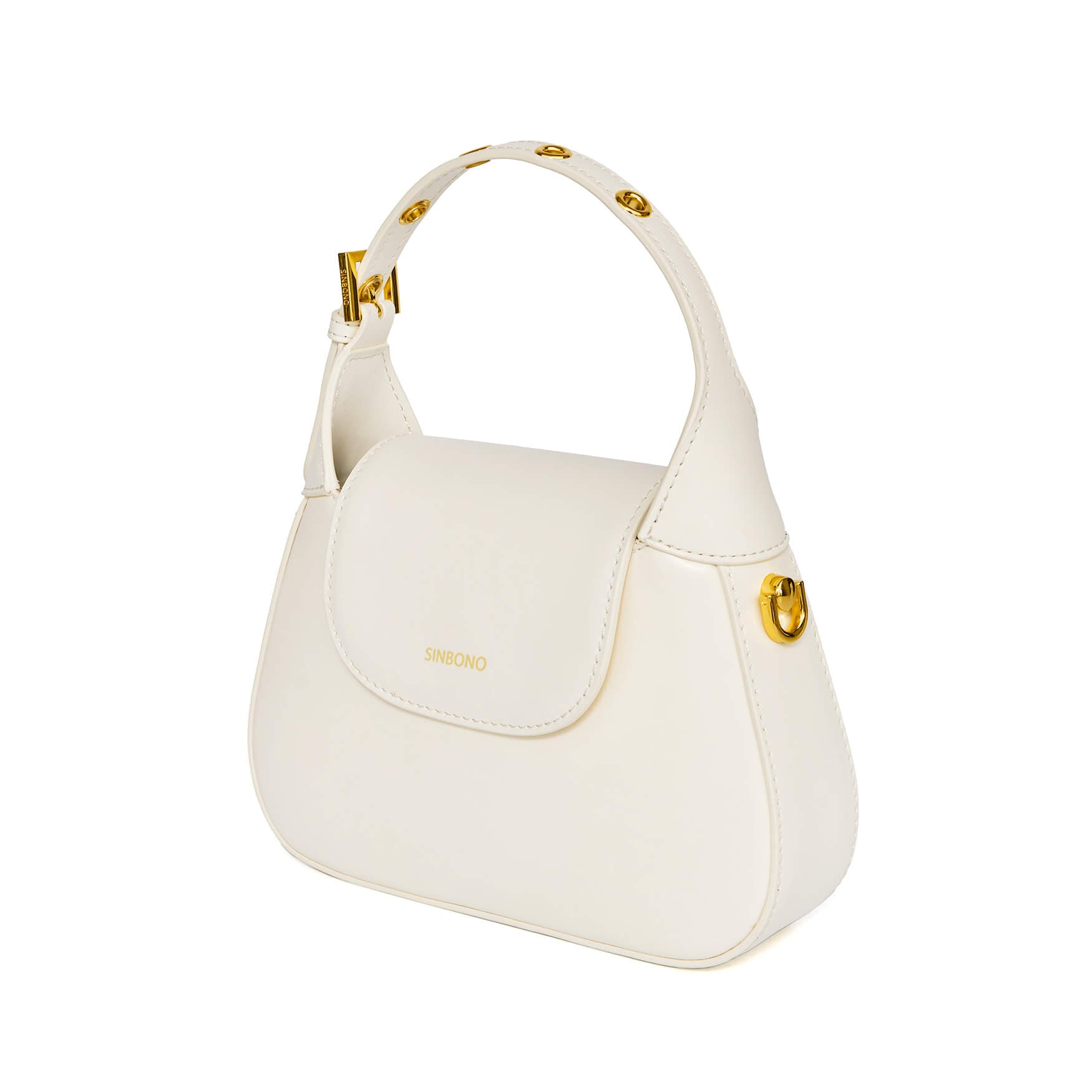 SINBONO Alice Top Handle Crossbody Bag White