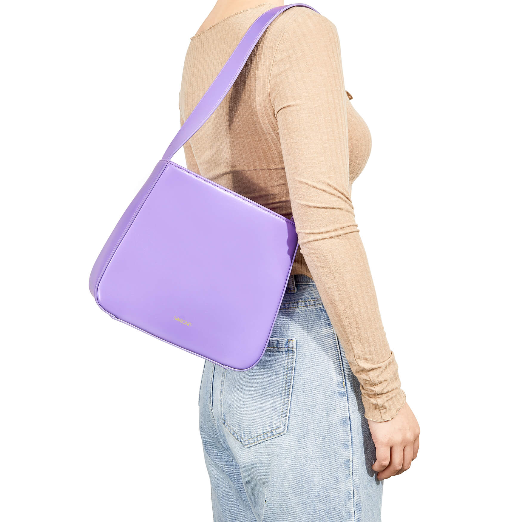 SINBONO Betty Square Bag Purple - Eco-Friendly Leather Bag for women