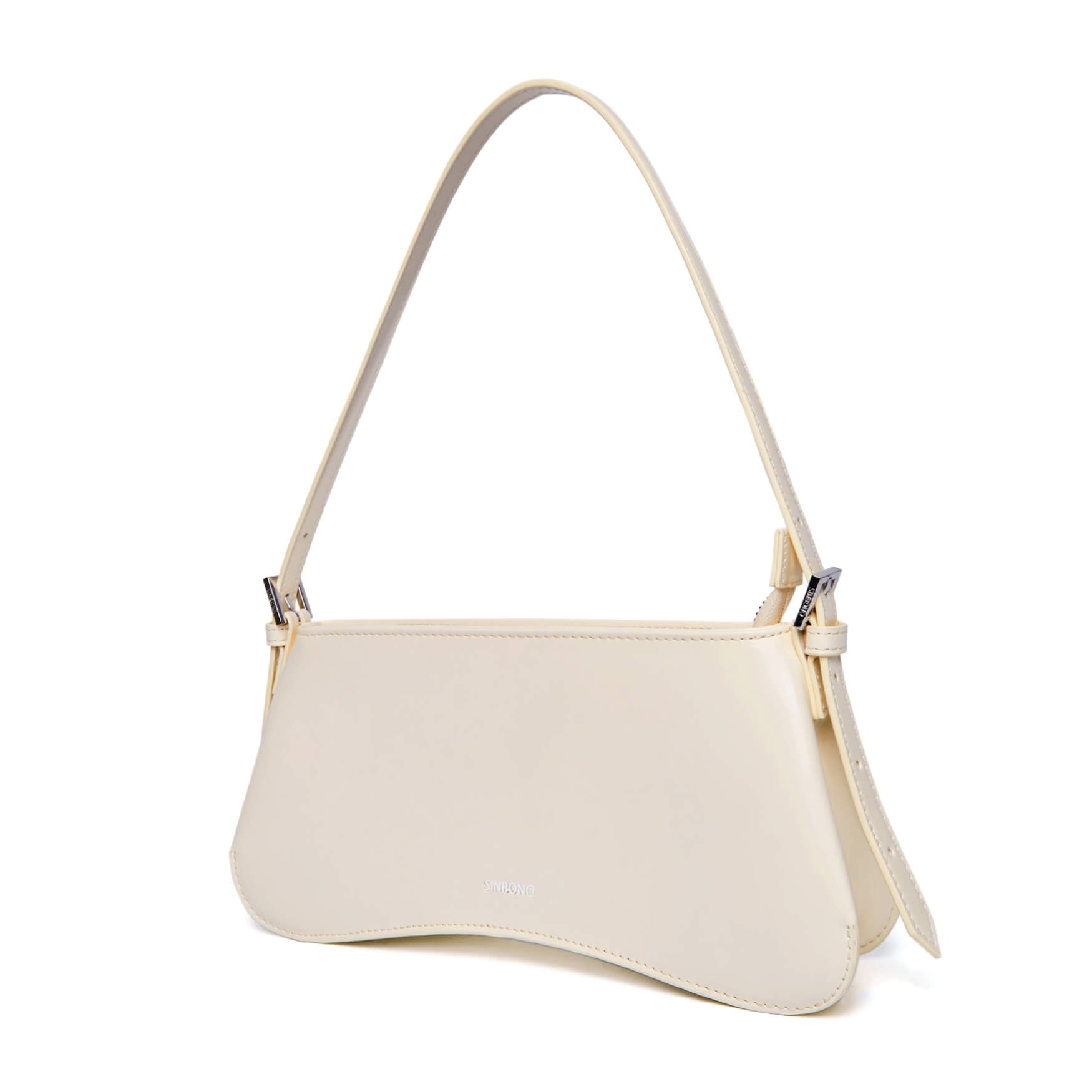 SINBONO Eva Shoulder Bag White - Vegan Leather Shoulder Bag