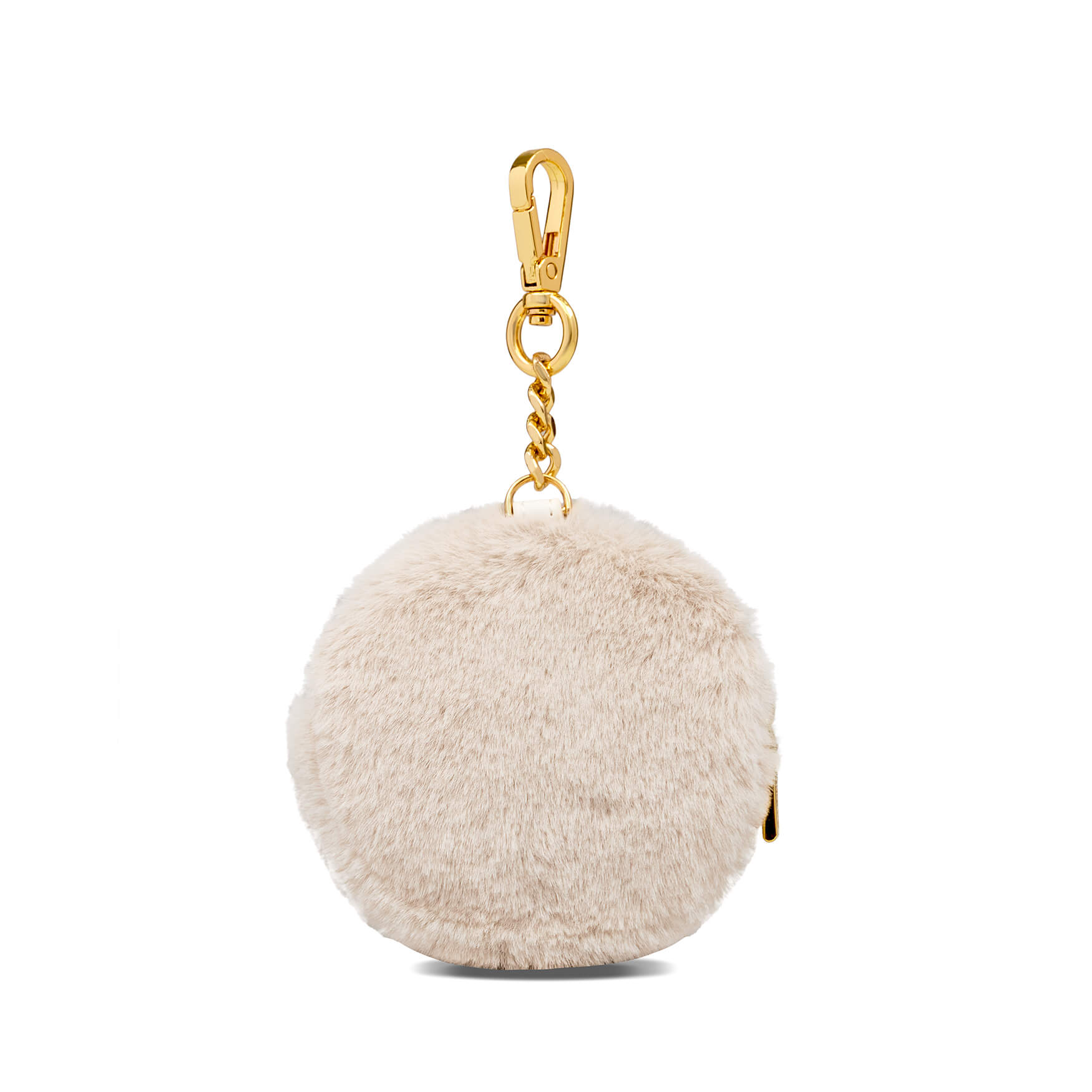 SINBONO Faux Rabbit Fur Earphone Case Light Beige