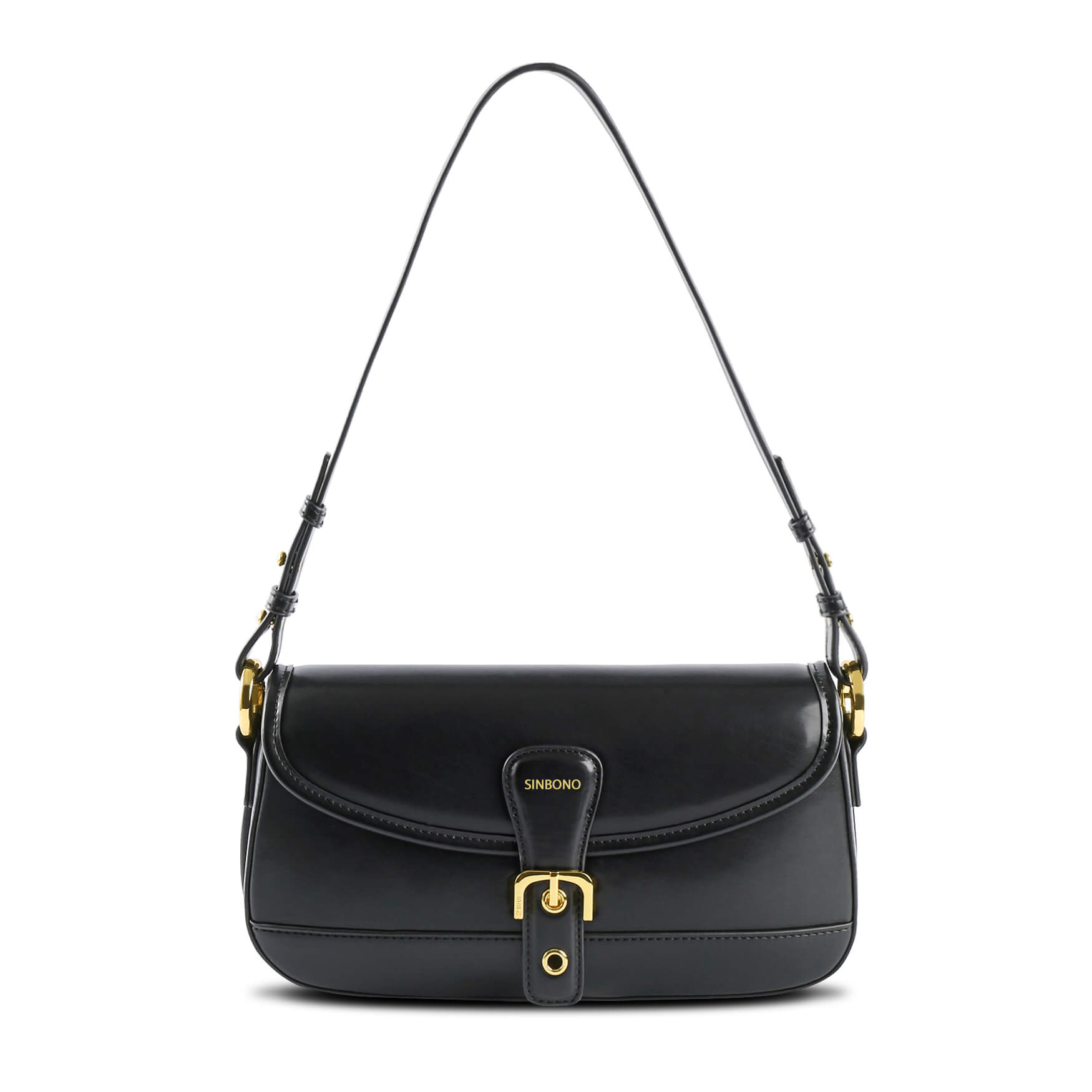 SINBONO Fiona Shoulder Bag Black Vegan Leather