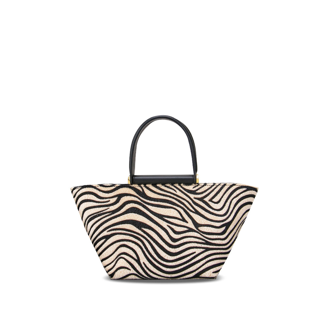 SINBONO Hand bag Vegan Handbags Beige Zebra Pattern