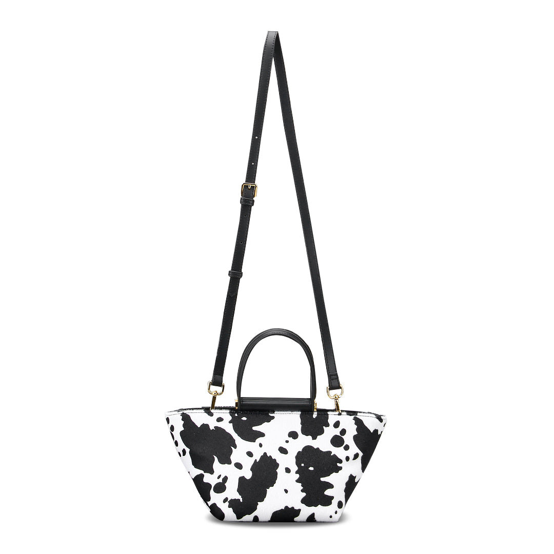 SINBONO Hand bag Vegan Handbags Black & White Cow Pattern