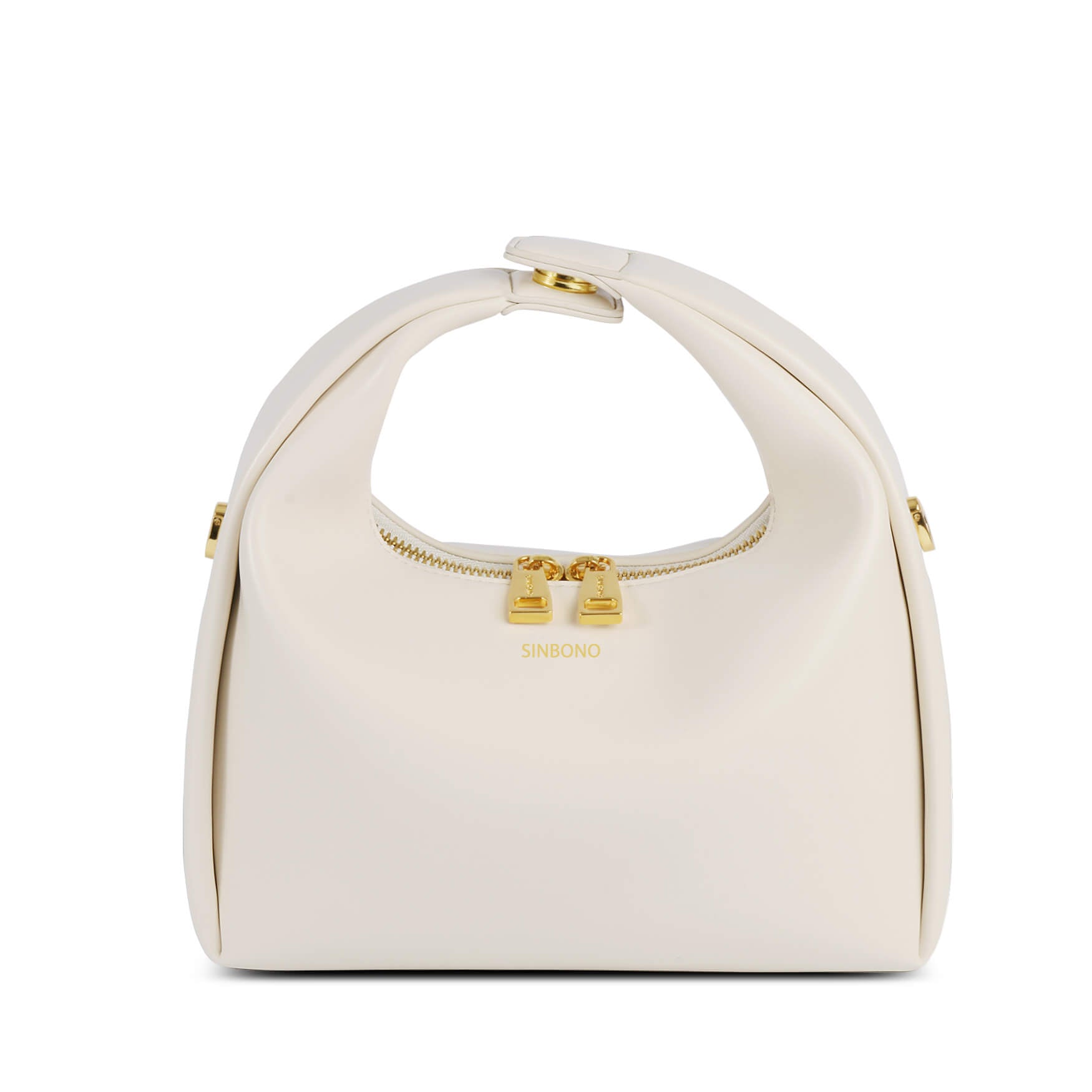 SINBONO Vienna Medium-Sized  Ivory Vegan Leather Purses