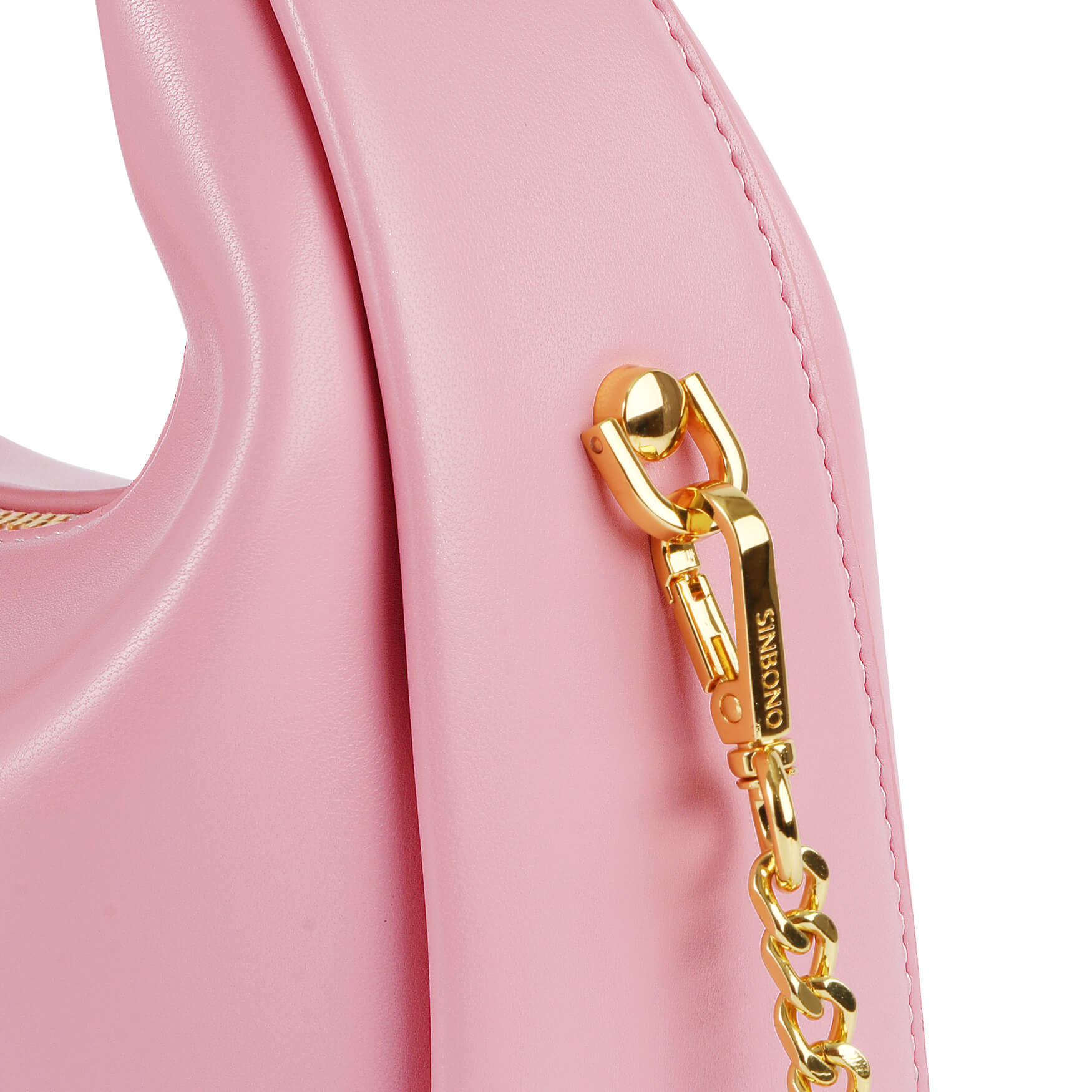 SINBONO Women Pink Vegan Leather Handbag Bag with Handle | Vegan Bag