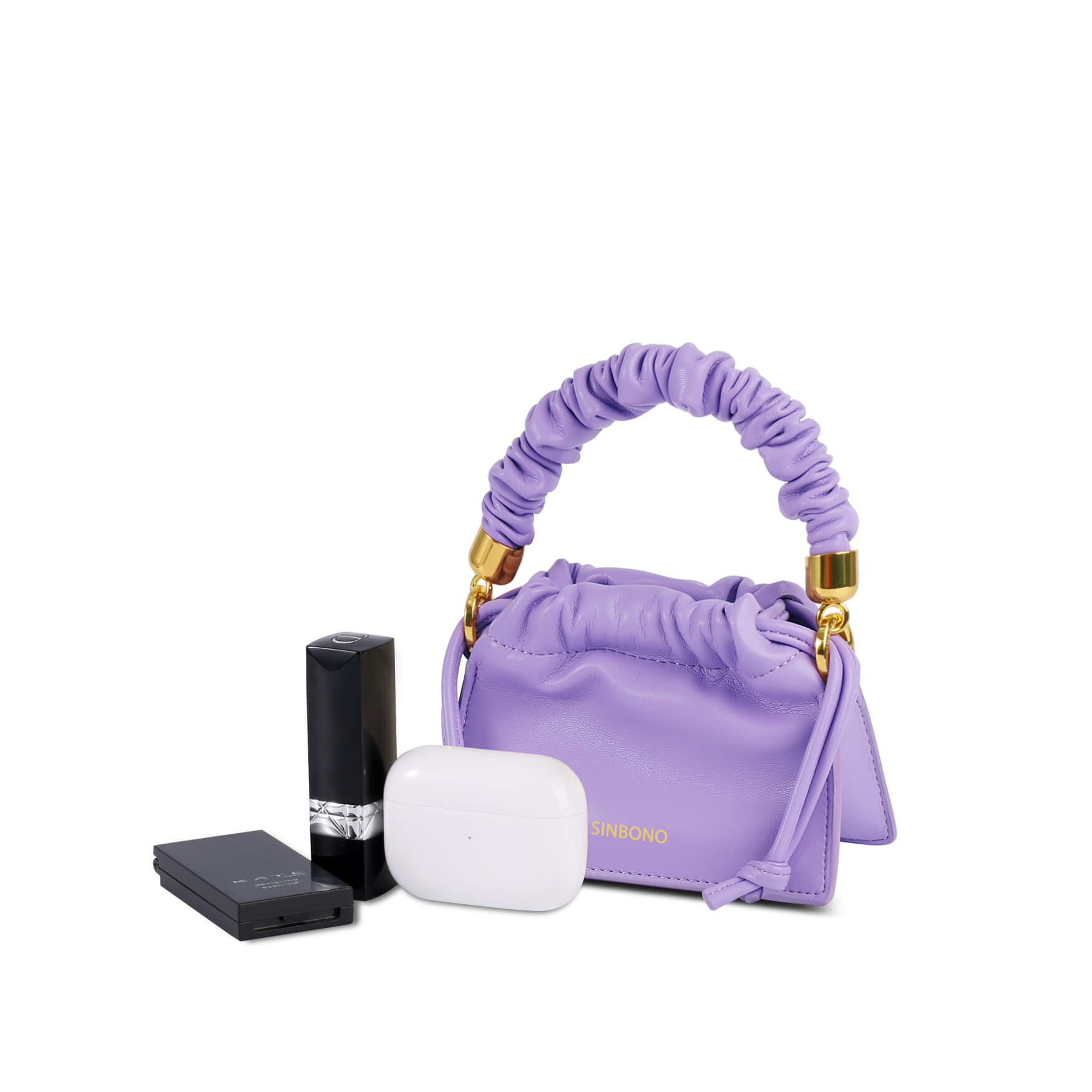 SINBONO Mini Drawstring Vegan Handbags Purple