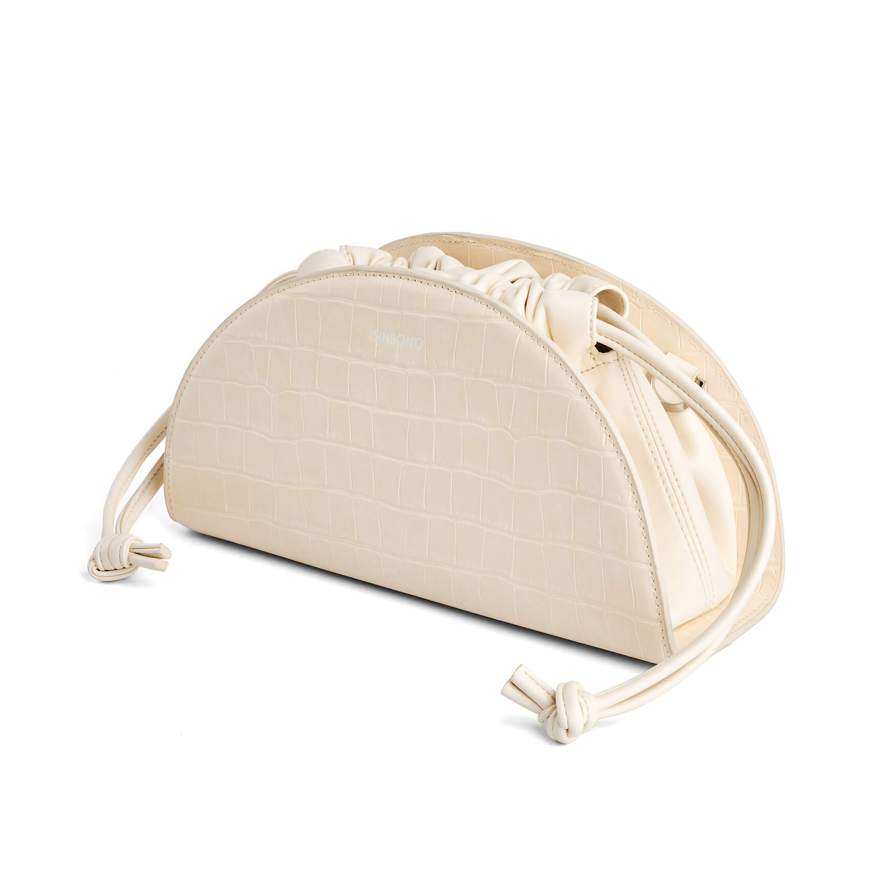 SINBONO Shirley Drawstring Saddle Bag Ivory