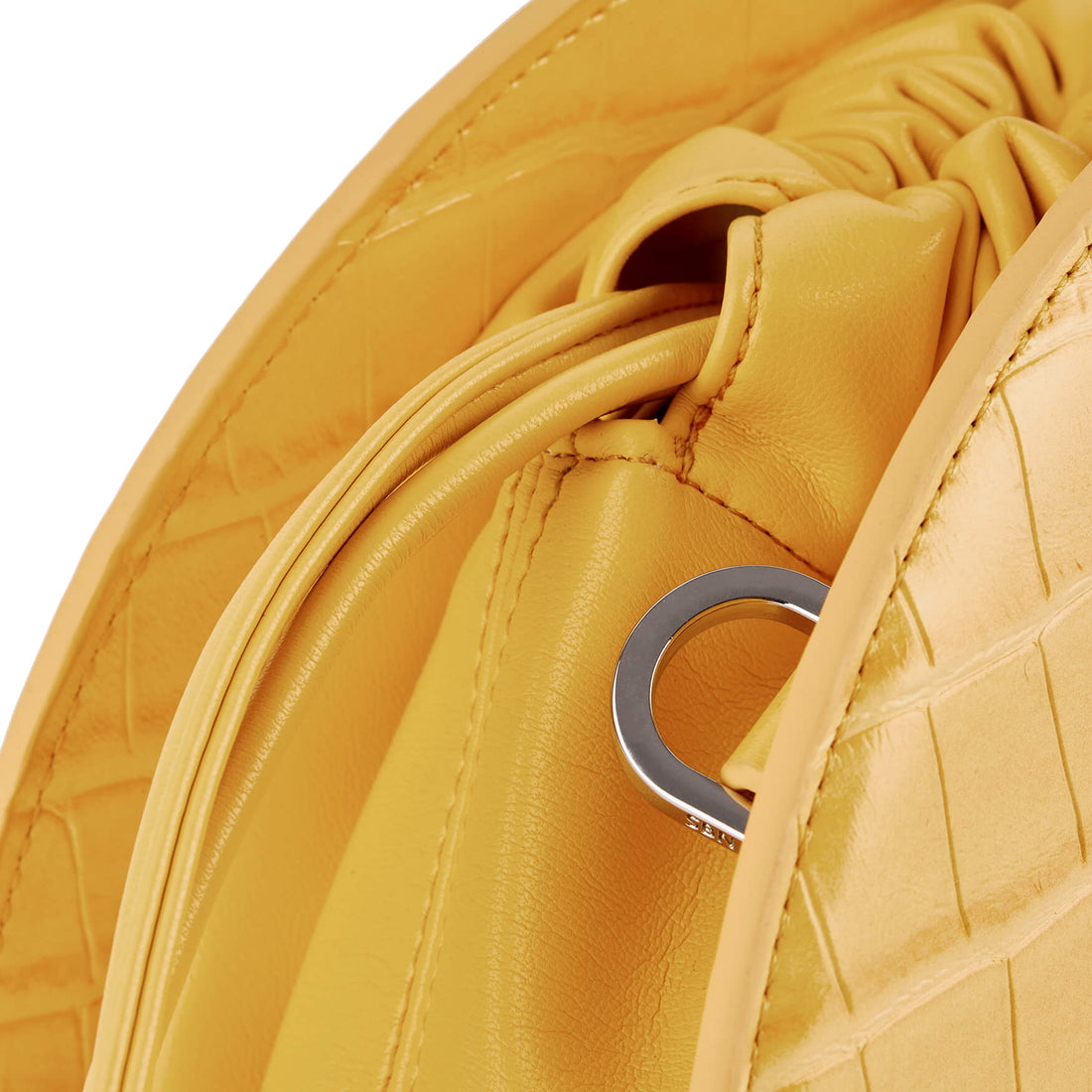 Shirley Drawstring Saddle Bag - Yellow