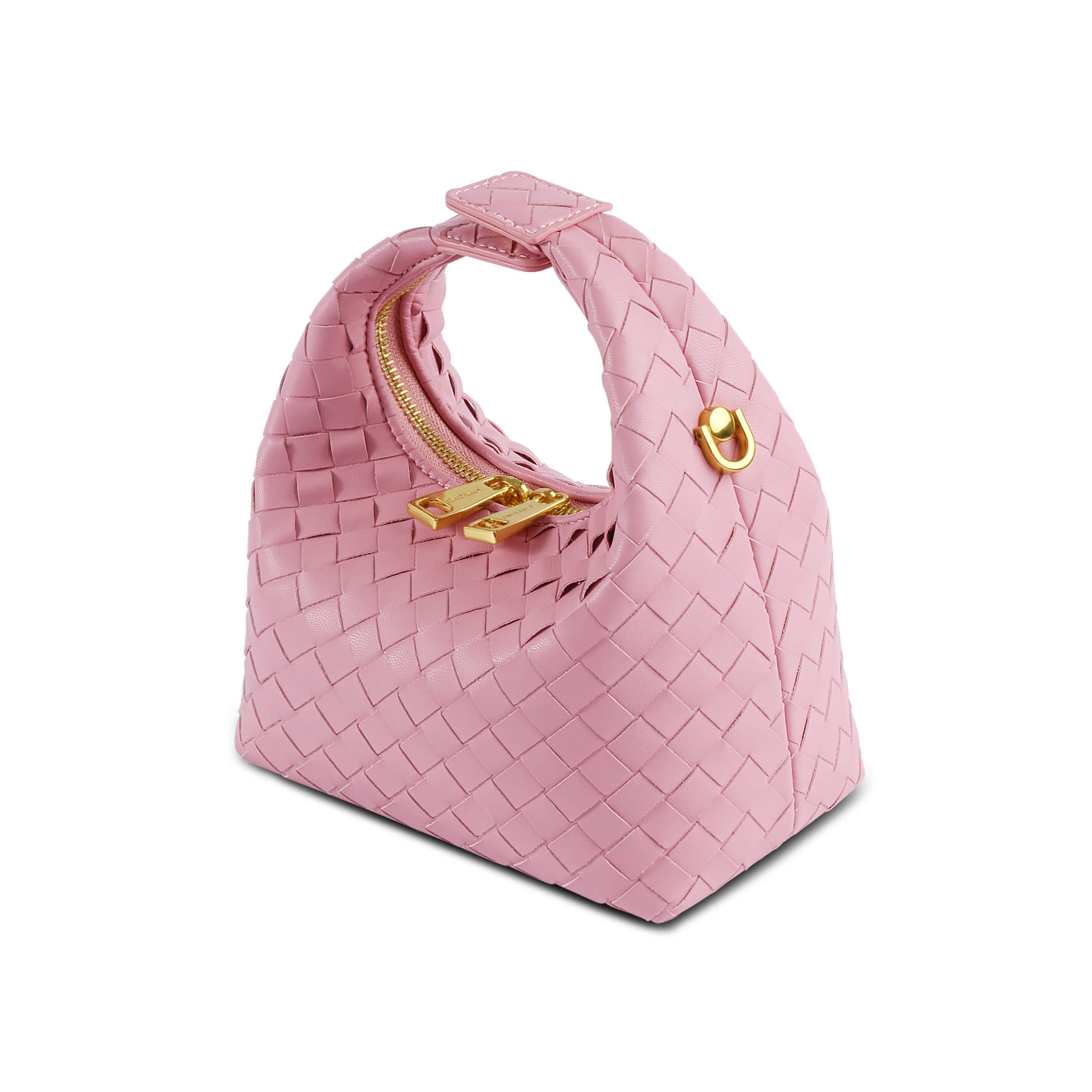 SINBONO Vienna Pink Braided Leather Handbags -Vegan Leather Women Bag