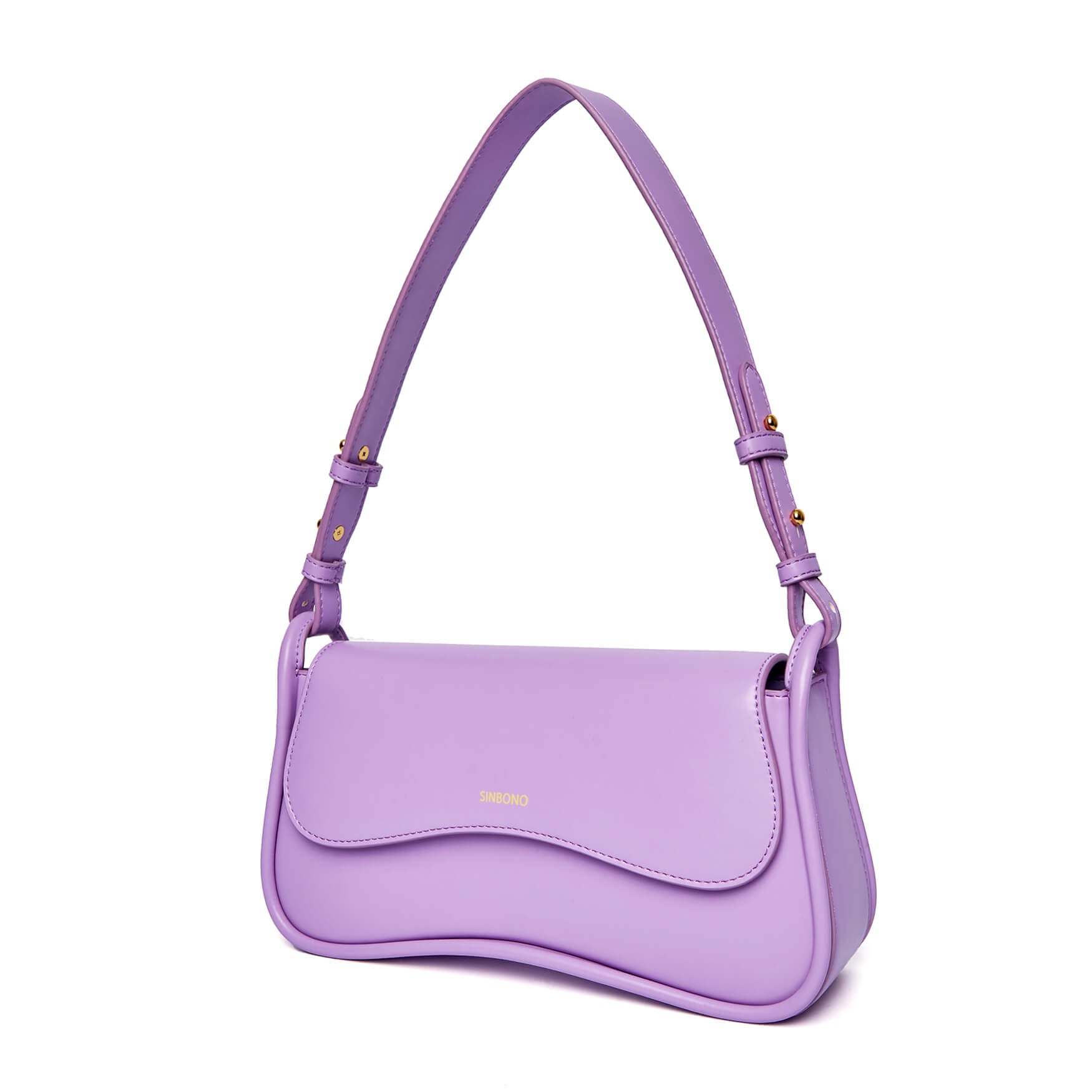 SINBONO Zoe Leather Shoulder Bag Purple - Animal Free Leather Bag