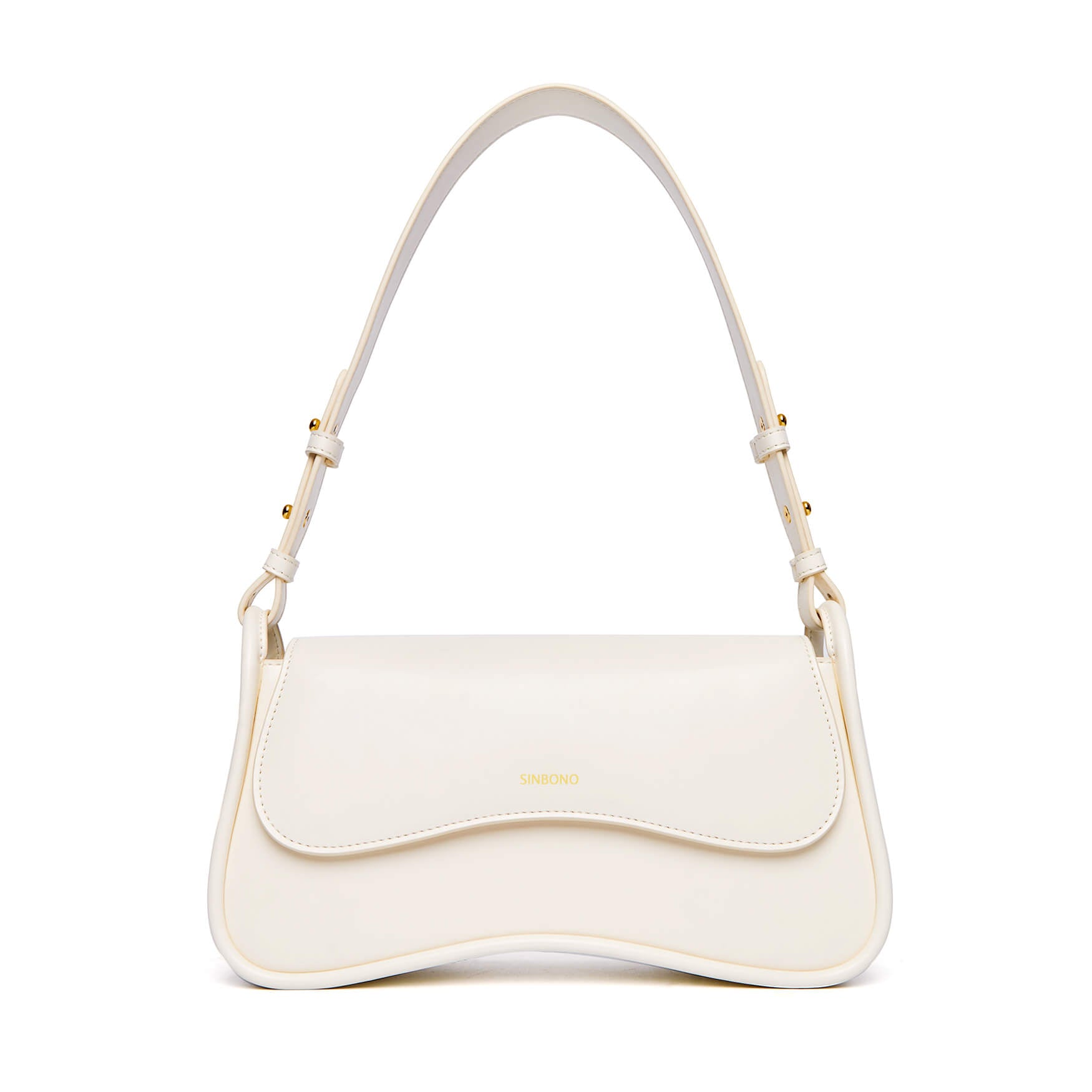 White baguette shoulder online bag