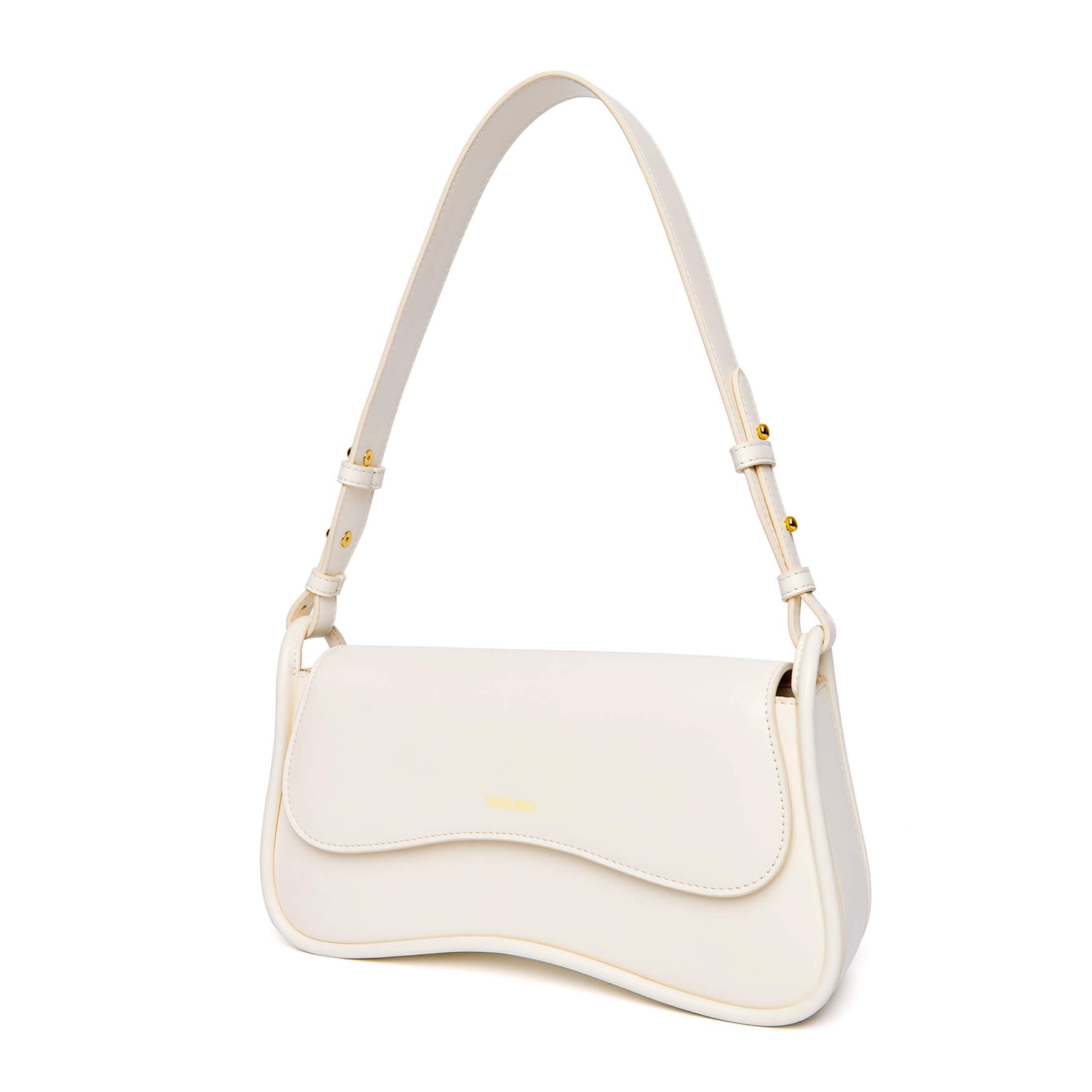 SINBONO Zoe Shoulder Bag White - Cruelty Free Leather Bag for women